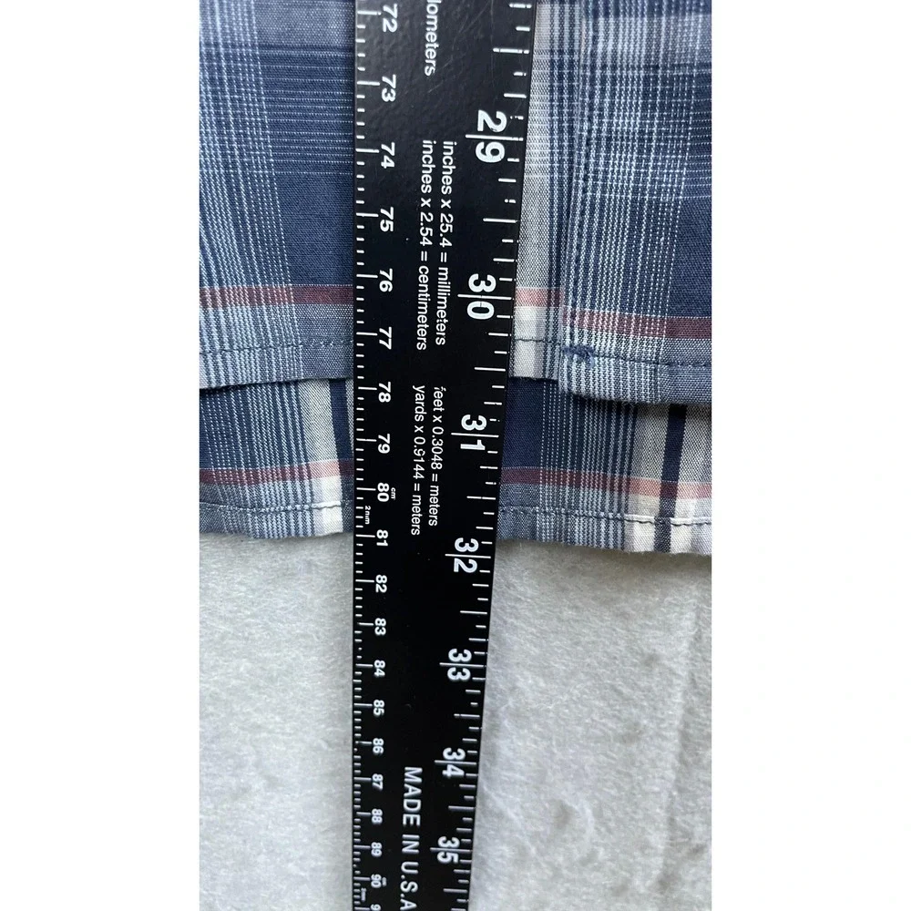 The North Face Shirt Mens XL Blue Plaid Short Sleeve‎ Button Front Casual Pocket